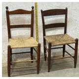 2 Early Rush Seat Chairs