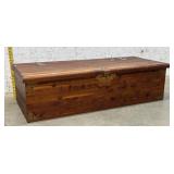 Solid Cedar Blanket Box w/ brass trim 48/20/13