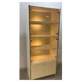 6 Door 1980s light-up Curio Cabinet 34/20/18