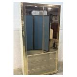 1980s Mirrored Wardrobe 2 Door 3 Drawer