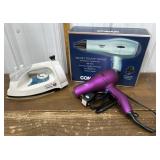 NEW Conair hair dryer in box & Panasonic iron