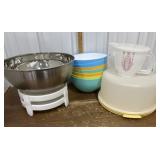 235Tupperware cake carrier measuring bowl. LARGE