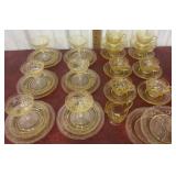 Fostoria Topaz glass  "June"  set