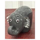Art Glass Elephant Paperweight