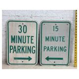 Aluminum Parking Signs 30&15 min-  12/13