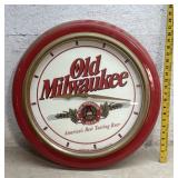 Old  Milwaukee Beer Clock - plastic & battery