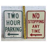 Aluminum Parking & No Stopping Signs 12/18