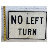 No Left Turn Sign 24/18