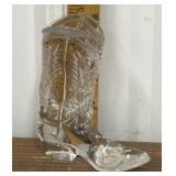 Ralph Lauren crystal cowboy boot