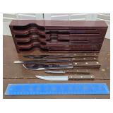 5 Vintage Cutco knives with original holder **