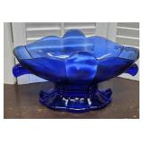 Beautiful cobalt blue center piece bowl