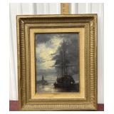 painting ï¿½night nauticalï¿½ on Hand chamfered board
