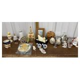 Goebel bell, glass birds, bunny, ceramic figures