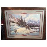 Lee K Parkinson winter landscape rider, horses