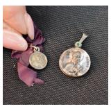 Antique Therese Couderc Relic Cloth Locket &