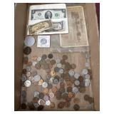 Coins, tokens,  paper money, etc.