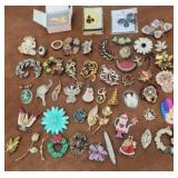 Costume jewelry brooches etc