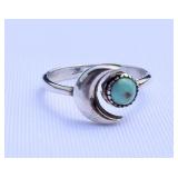 Turquoise/925 Moon Ring