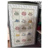 Framed Tea Cup Picture 31 1/2ï¿½ X 20 3/4ï¿½