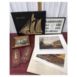 String art ship, prints and art work etcï¿½