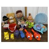 Assorted toys- Cabbage Patch, Fisher Price,