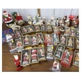 Porcelain Santas, figures etc