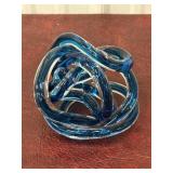Hand Blown Glass Knot ï¿½infinity knotï¿½ Paperweight