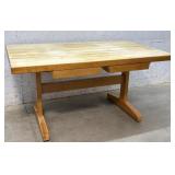 Butcher Block Table w/ pass through drawers