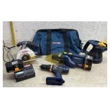 Ryobi Cordless Power Tools & Carrying Bag-