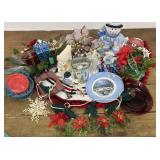Assorted Christmas items. Some vintage.