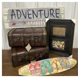 Travel decor and memories.