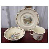 Royal Doulton Bunnykins nursery dish set