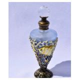 Blown Glass Perfume Bottle with Fish/Ocean Design