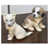 2 B&G Bing & Grondahl figurines - puppy & wolf