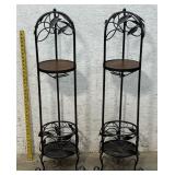 Metal Plant Stand w/ leaf accents (2)