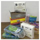 Picnic necessities. Napkins. shredder liner bags,