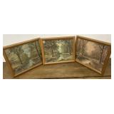 3 Robert Wood prints in nice frames