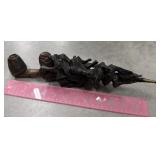 Carved wood pipe