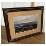 Pretty print, nicely framed- lake
