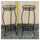 2 Aluminum Plant Stands