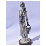 Pewter Lady Figurine-Paperweight