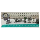 Lot of pewter figures, snake, Eagle and more