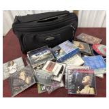Lp/records, CDï¿½s, cassettes and movie in bag