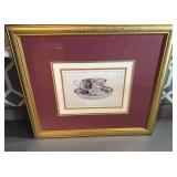 Framed/matted Tea Cup, And Saucer Picture 18ï¿½x16ï¿½