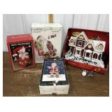 Musical Teddy Bear rocker, Santa snack bowl,