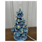 Ceramic blue Christmas tree. Holland marked on