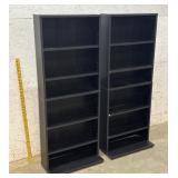 2 Modern Bookshelfï¿½s 20/6/50 (2)