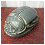 Grueby Faience Scarab Beetle Paperweight