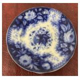 Flow blue plate - Gorgeous toasted crazing