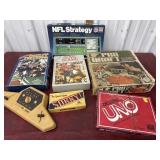 Vintage NFL games, sorry and uno